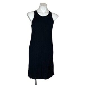 Standard JAMES PERSE Black Stretch Cotton Modal Dress Size 2